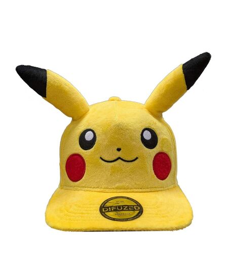 Pikachu Plush Cosplay Cap Yellow Print Pokemon