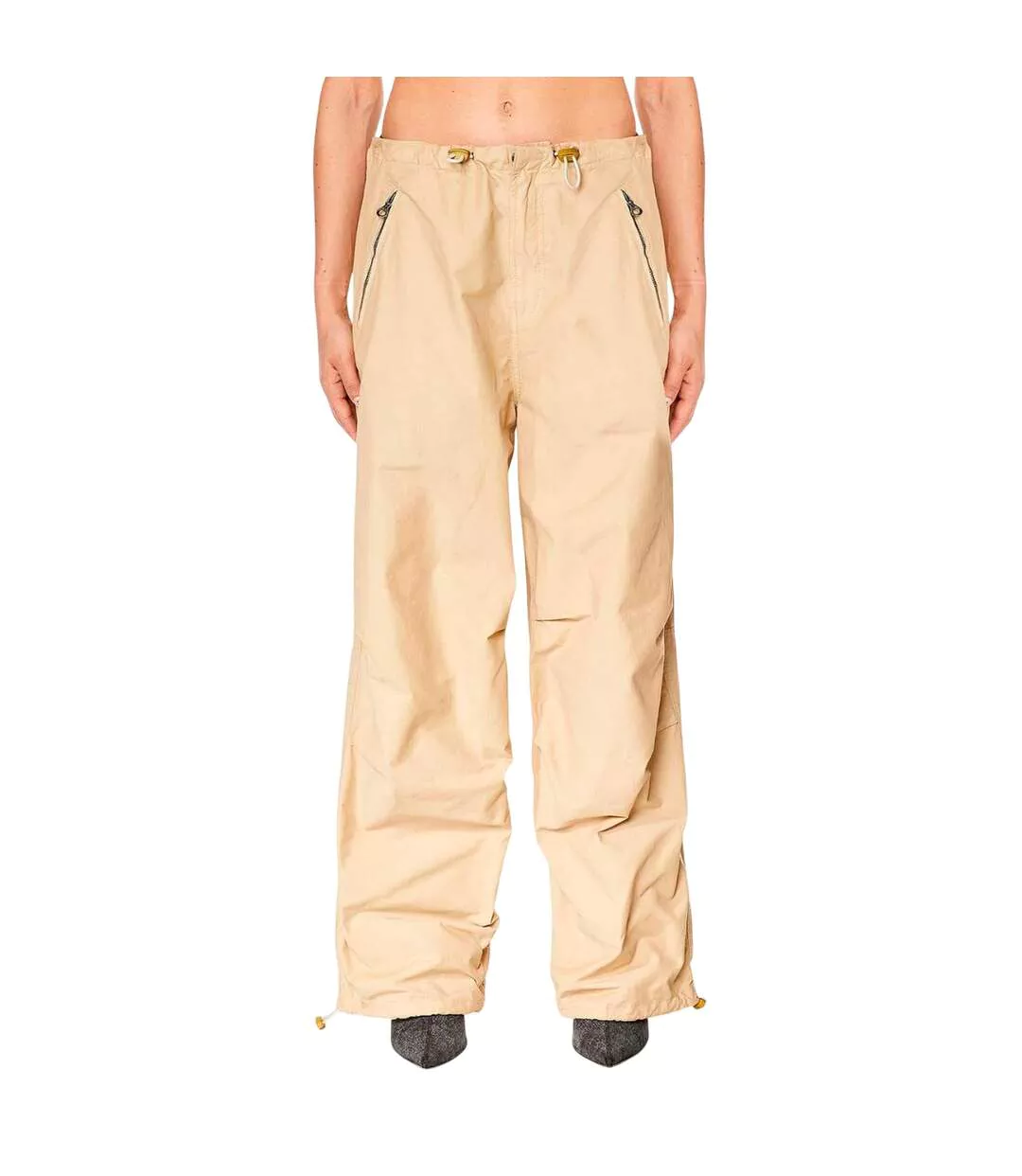 Womens/ladies P-diamanda Cargo Trousers Natural Diesel-2