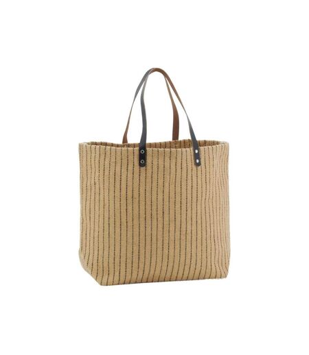 Sac à mains en jute à rayures