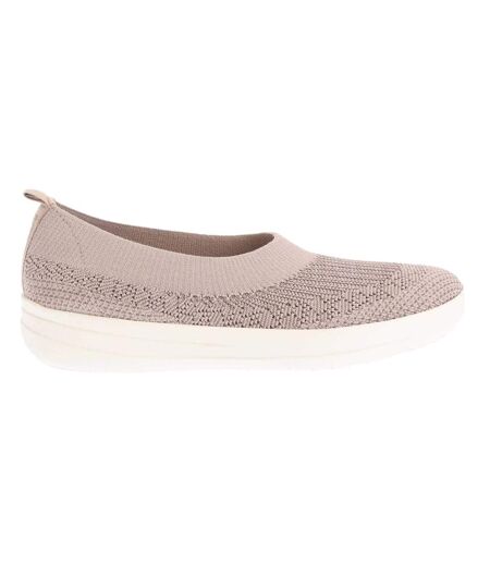 Womens/ladies Uberknit Slip-on Pumps Mink FitFlop