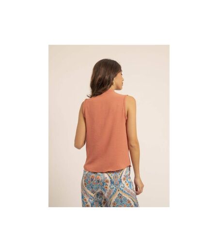 Chemise sans manches col jabot ODESSA - Dona X Lisa