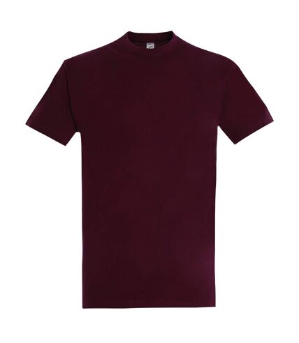 T-shirt manches courtes imperial homme bordeaux SOLS