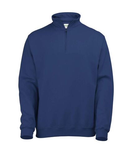 Awdis Mens Plain Sophomore ¼ Zip Sweatshirt (New French Navy)