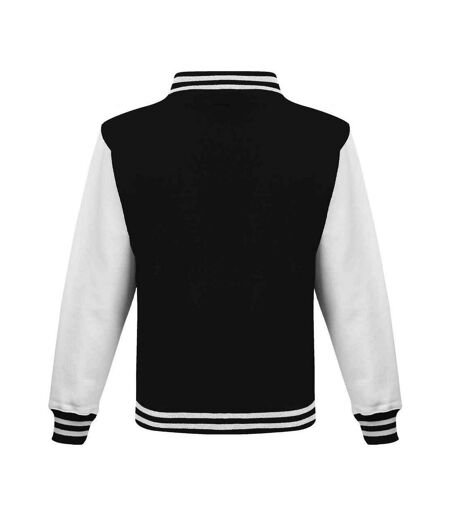 Blouson D'université Adulte Noir Vif Blanc Awdis