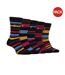 Lot De 5  Chaussettes Motif/style À Rayures Homme Noir Rouge Farah-1