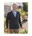 Mens Lambswool V Neck Cardigan Charcoal WoolOvers-1