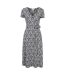 Womens/ladies Santorini Peacock Feather Midi Wrap Dress Navy Mountain Warehouse-1
