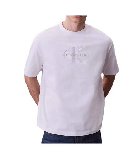 T-Shirt blanc homme calvin klein jeans monologo lv04rb295g