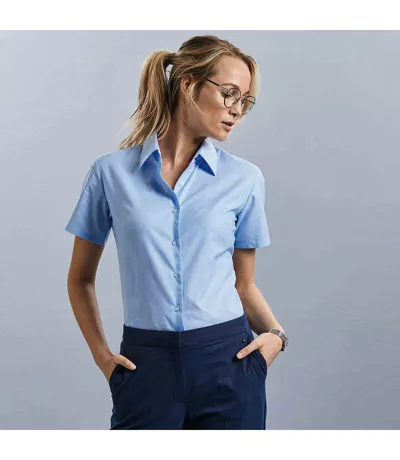 Collection Chemisier À Manches Courtes Femme Bleu Clair Russell
