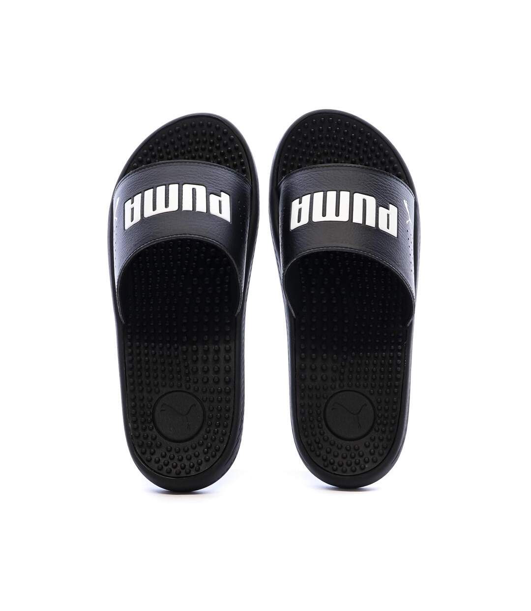 Claquettes noires homme puma softride-2