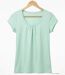 Tee-shirt Mayflower Djibouti4 en coton bio : la douceur du vert sauge et des fronces féminines-2