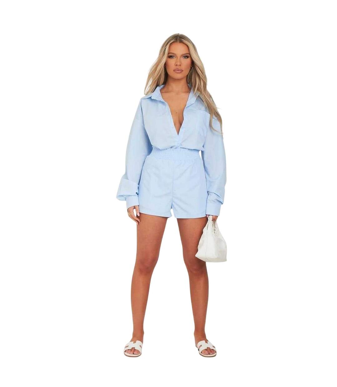 Short De Course Femme Bleu Missy Empire-3