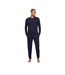 T-shirt Manches Longues Motif/style Logo Brodé Homme Bleu Marine Boss-3