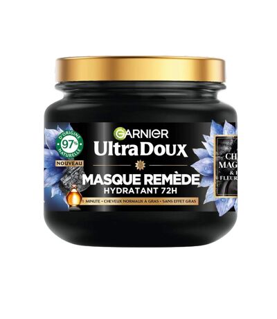 Masque remède hydratant charbon magnétique huile de fleur de nigelle gras garnier ultra doux 340ml - 340ml