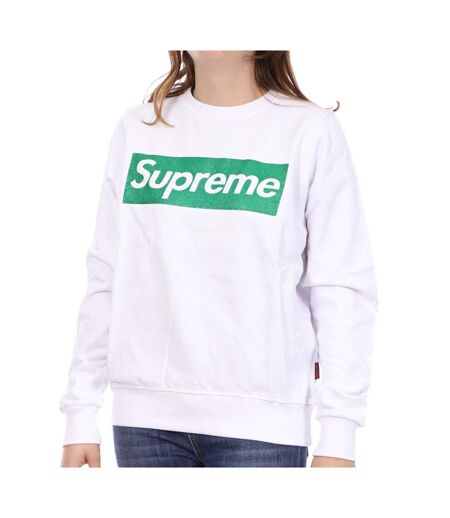 Sweat Blanc/Vert Femme Supreme Grip Rosalba - S