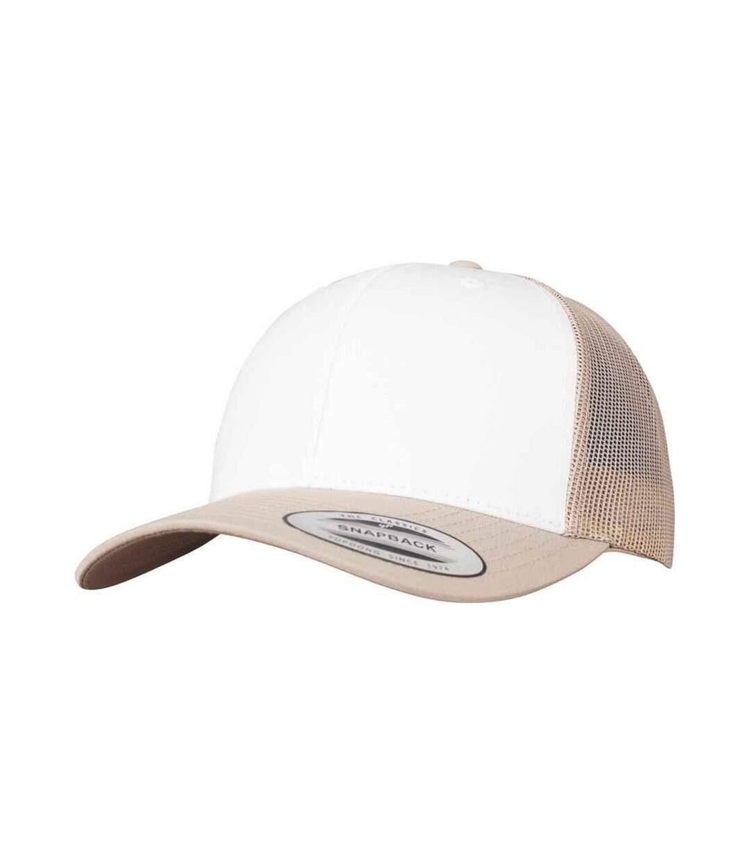 Casquette trucker kaki / blanc Flexfit-1