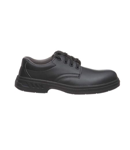 Unisex steelite laced safety shoes s2 fw80 / workwear black Portwest