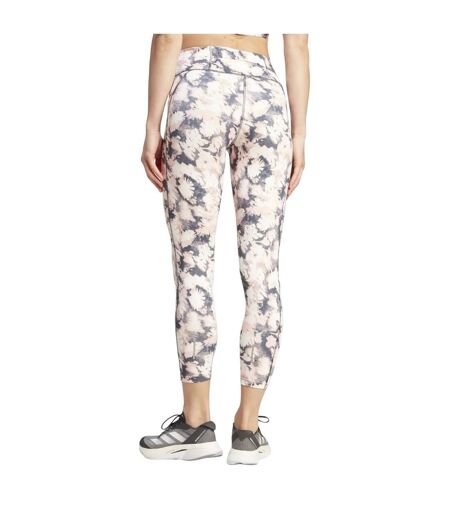 Womens/ladies daily run 7/8 leggings pink/grey Adidas