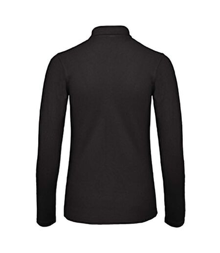 B&C ID.001 Womens/Ladies Long Sleeve Polo (Jet Black) - UTBC3944