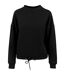 Build Your Brand Womens/Ladies Oversize Crew Neck Sweatshirt (Black)