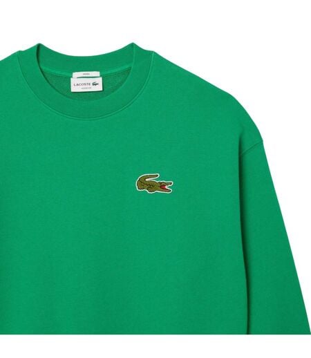 Sweat Style Badge Accent Adulte Vert Lacoste