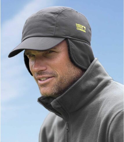 Men's Grey Sherpa-Lined Cap