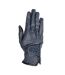 Unisex Adult Shimmer Riding Gloves Navy Silver Hy-1