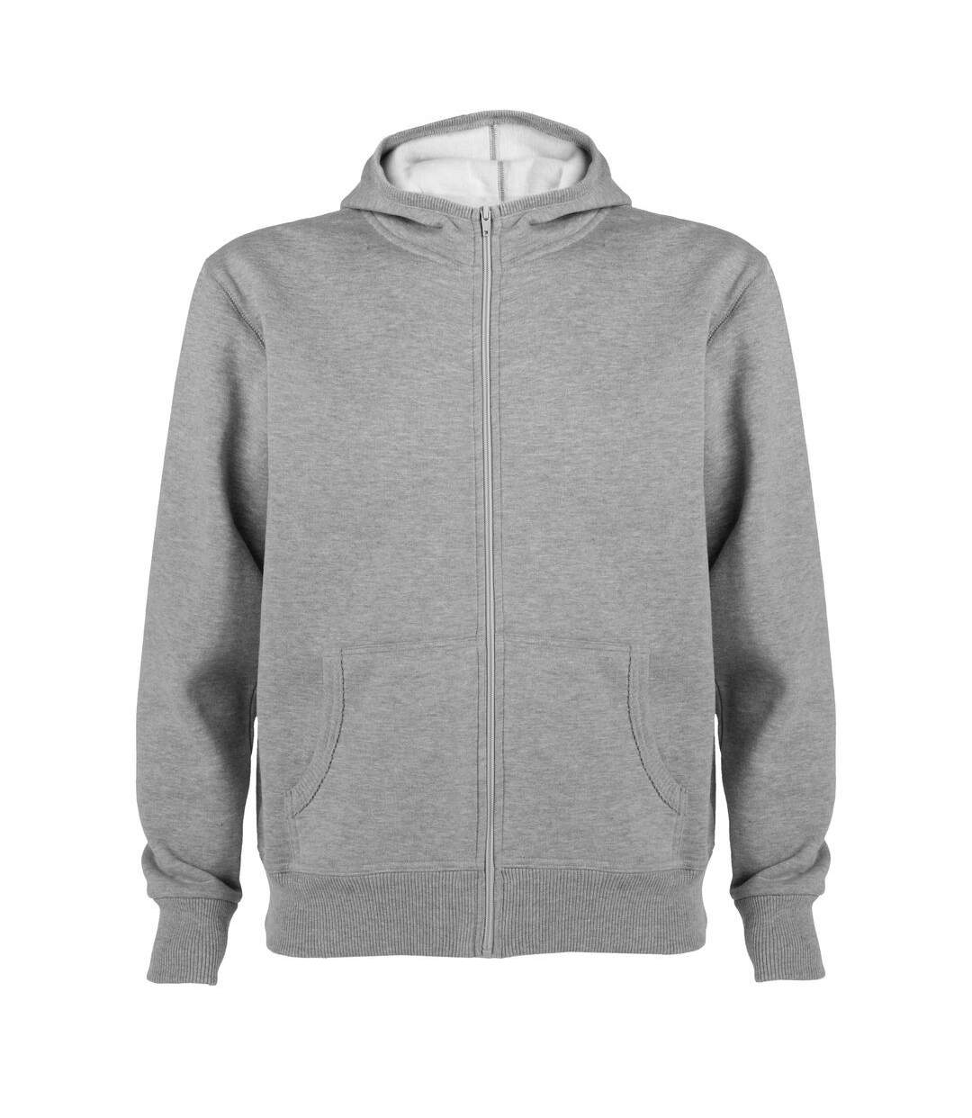 Unisex adult montblanc full zip hoodie grey marl Roly-1