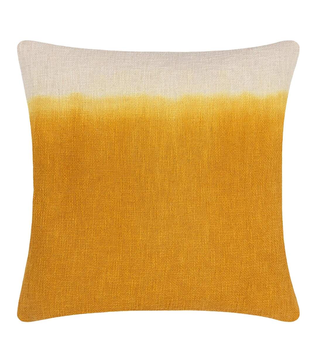 Mizu dip dye square cushion cover 50cm x 50cm ochre Furn