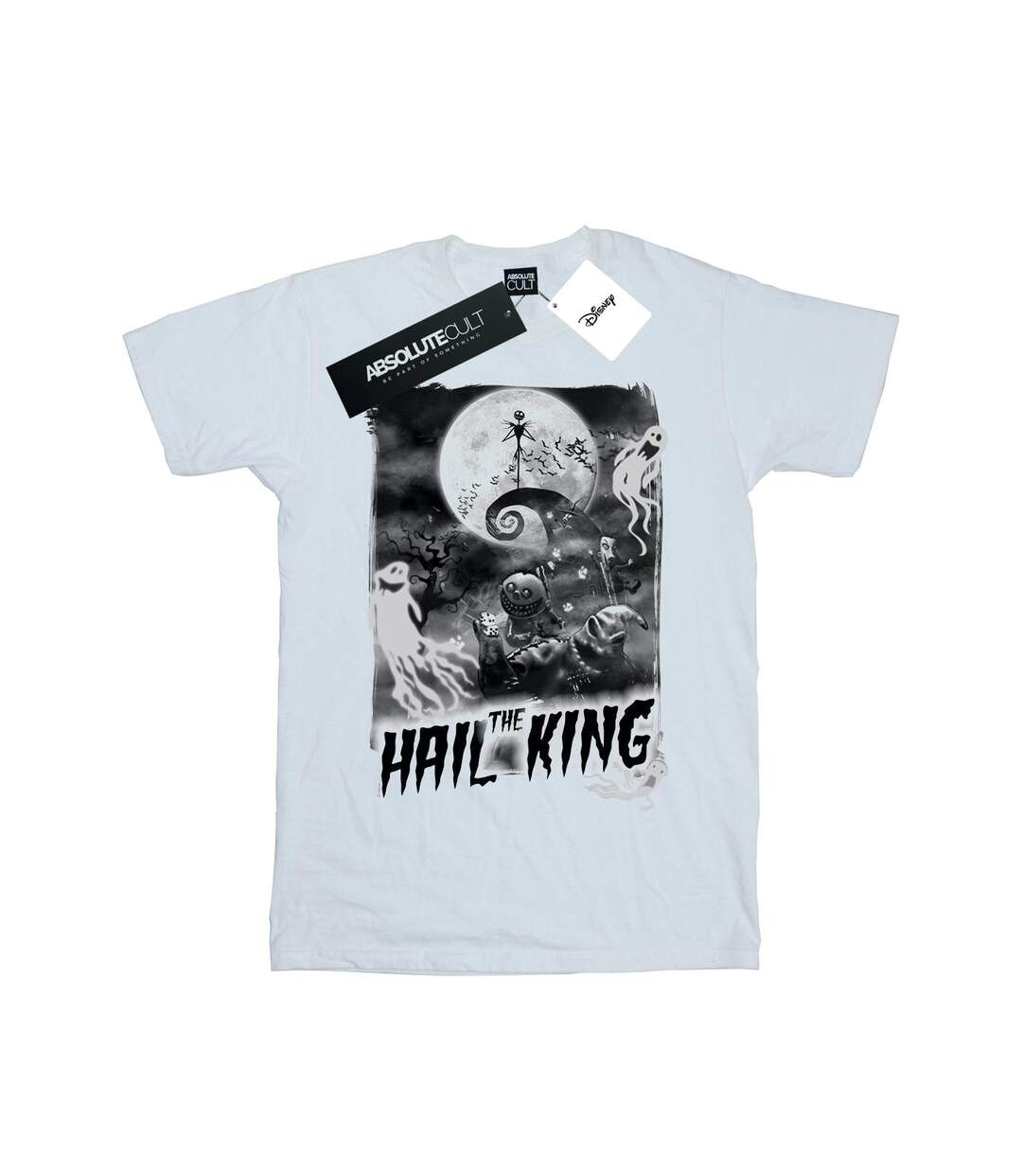 Disney Womens/Ladies Nightmare Before Christmas Hail The King Coton Boyfriend T-Shirt (Blanc) - UTBI41583-1
