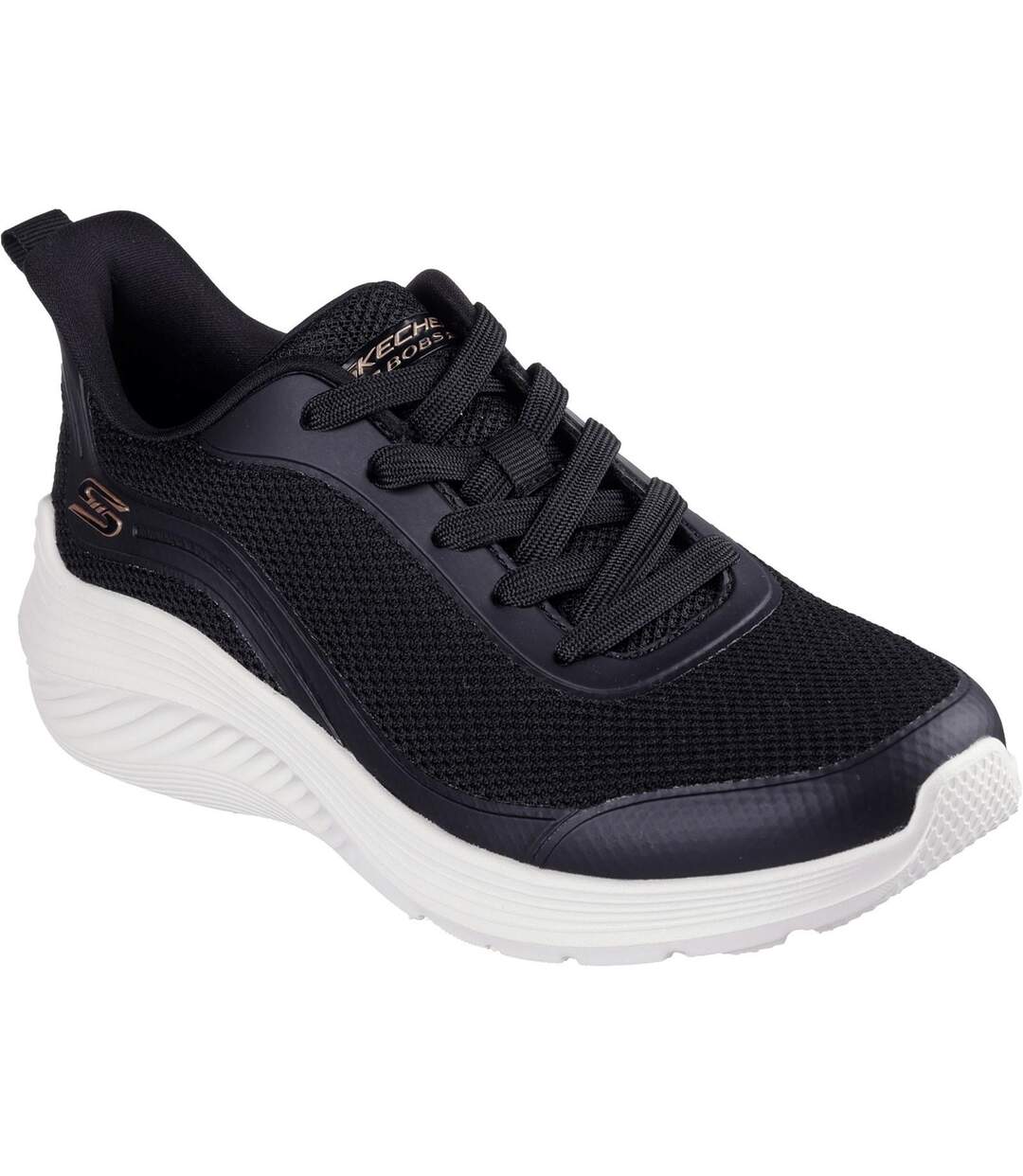 Womens/ladies bobs squad waves still wading trainers black Skechers-1
