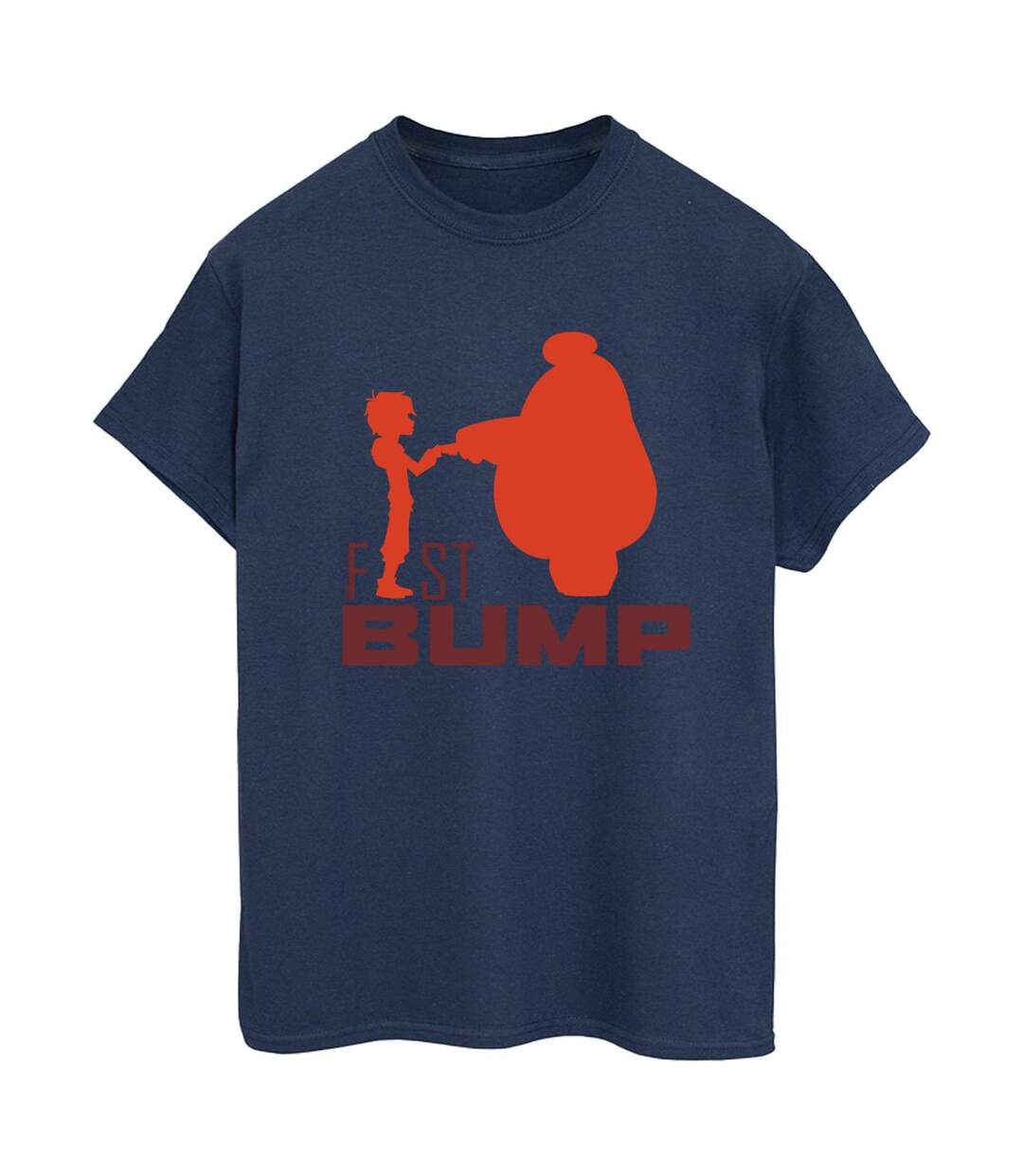 Disney - T-shirt BIG HERO BAYMAX FIST BUMP CUTOUT - Femme (Bleu marine) - UTBI15717-1
