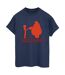 Disney - T-shirt BIG HERO BAYMAX FIST BUMP CUTOUT - Femme (Bleu marine) - UTBI15717-1