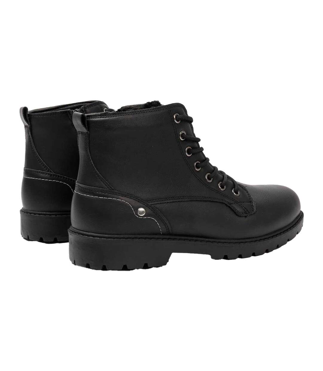 Mens Synthetic Leather Ankle Boots Black Nicholas Deakins-2