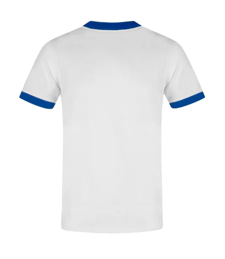 Mens Leeds Retro V Neck T-shirt White Fan Originals
