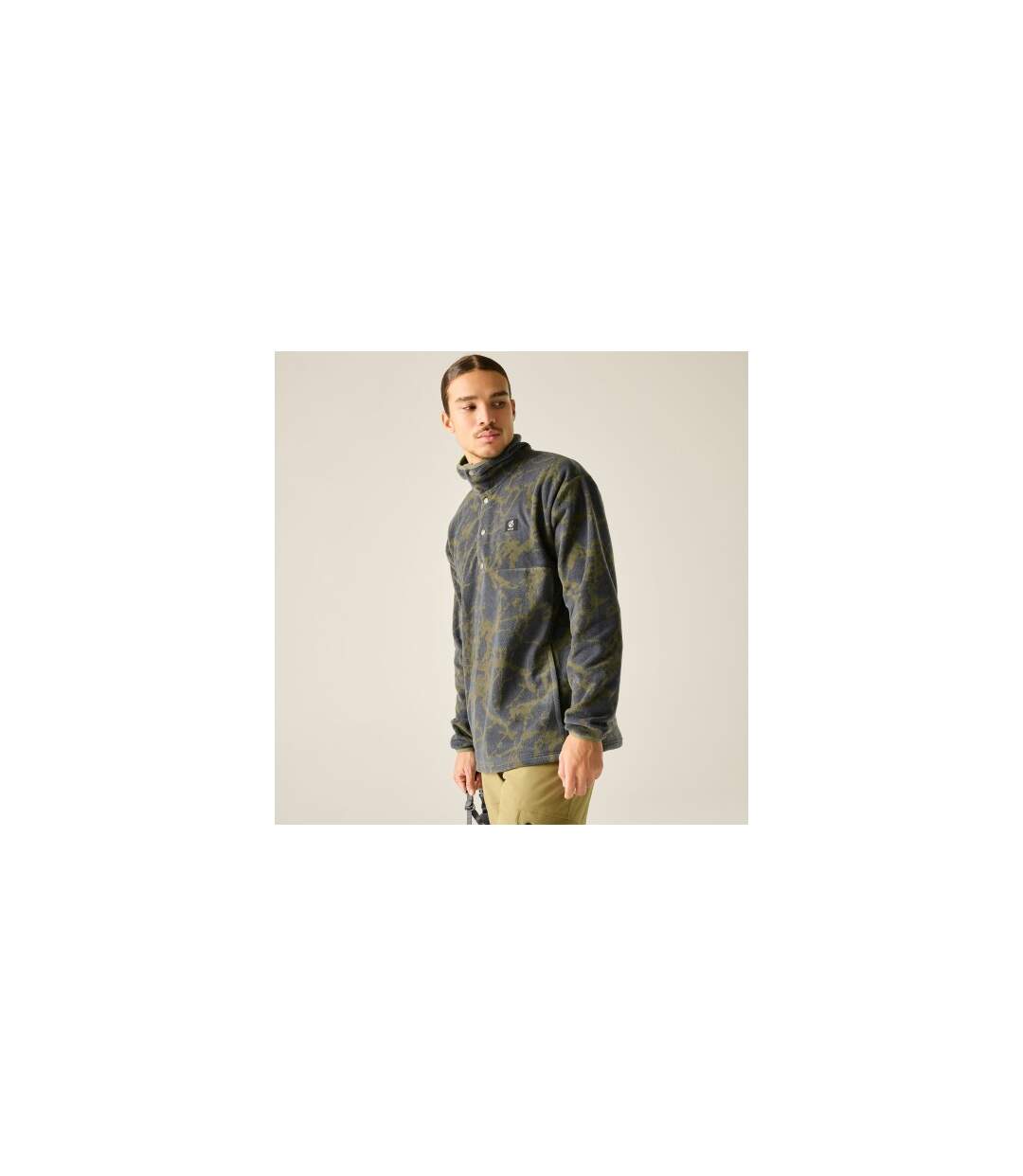 Veste Polaire Motif/style Effet Craquelé Homme Kaki Dare 2B-1
