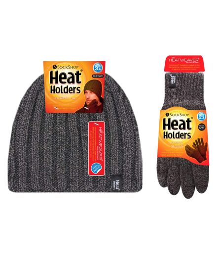 Bonnet Gants Homme Hiver Doublure Polaire | Supports de Chaleur | Thermiques