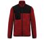 Veste recylée en polytricot - WK9108 - rouge chiné et noir-1