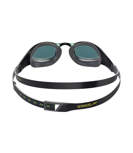 Lunettes De Natation Fastskin Pure Focus Mirror Adulte Noir Jaune Or Speedo