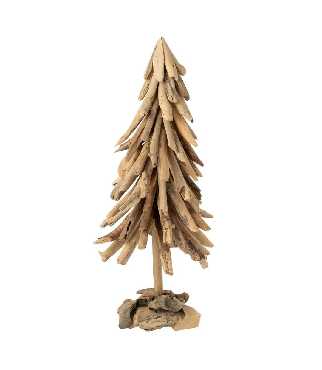 Sapin de Noël en Bois Flotté Chalet 70cm Naturel-1