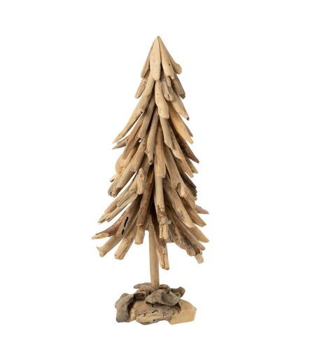 Sapin de Noël en Bois Flotté Chalet 70cm Naturel