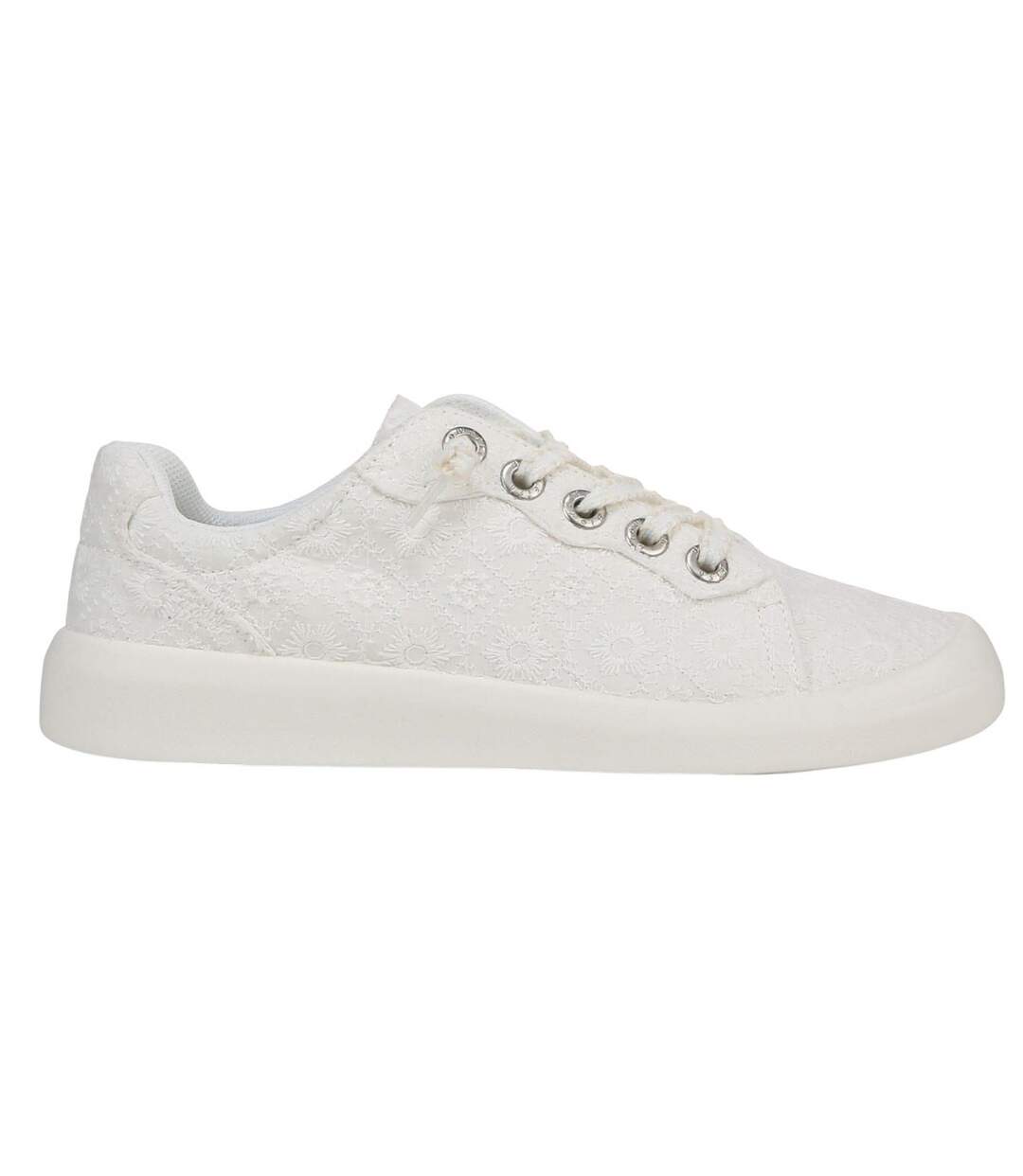 Womens/ladies Boardwalk Slip-on Trainers White Blowfish Malibu-1