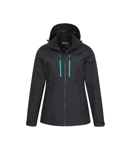 Womens/ladies rainforest ii extreme waterproof jacket jet black Mountain Warehouse