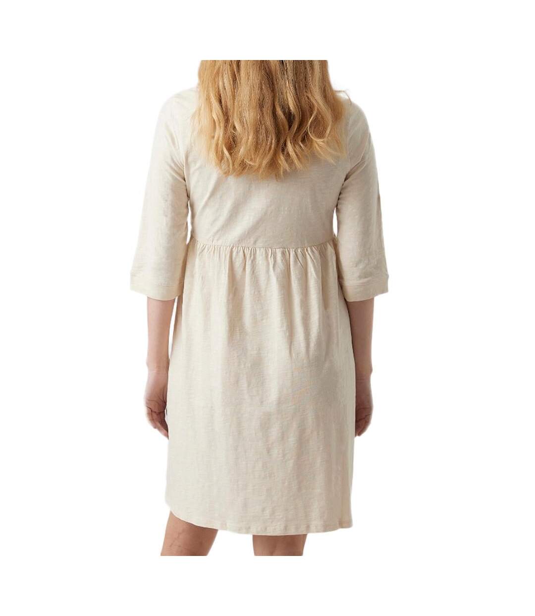 Robe beige femme mamalicious levi lia-2