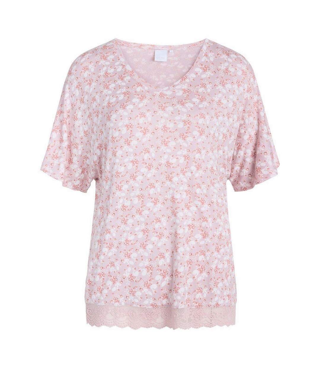 T-shirt Motif/style Fleurs Rosa Femme Vieux Rose CCDK Copenhagen-2