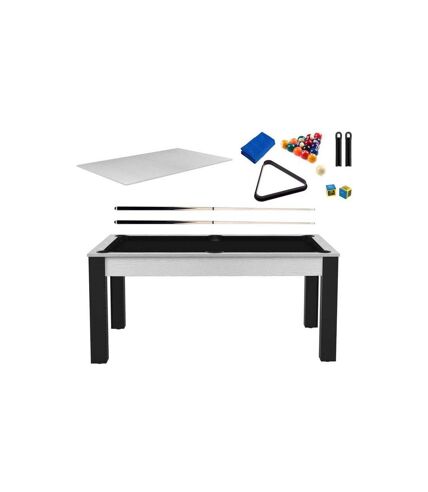 Billard convertible table 6 personnes Texas + plateaux dinatoires + pack accessoires Confort