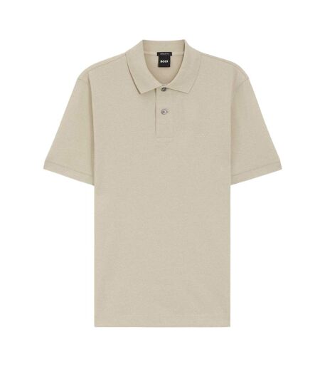 Polo Motif/style Logo Brodé Pallas Homme Beige Boss