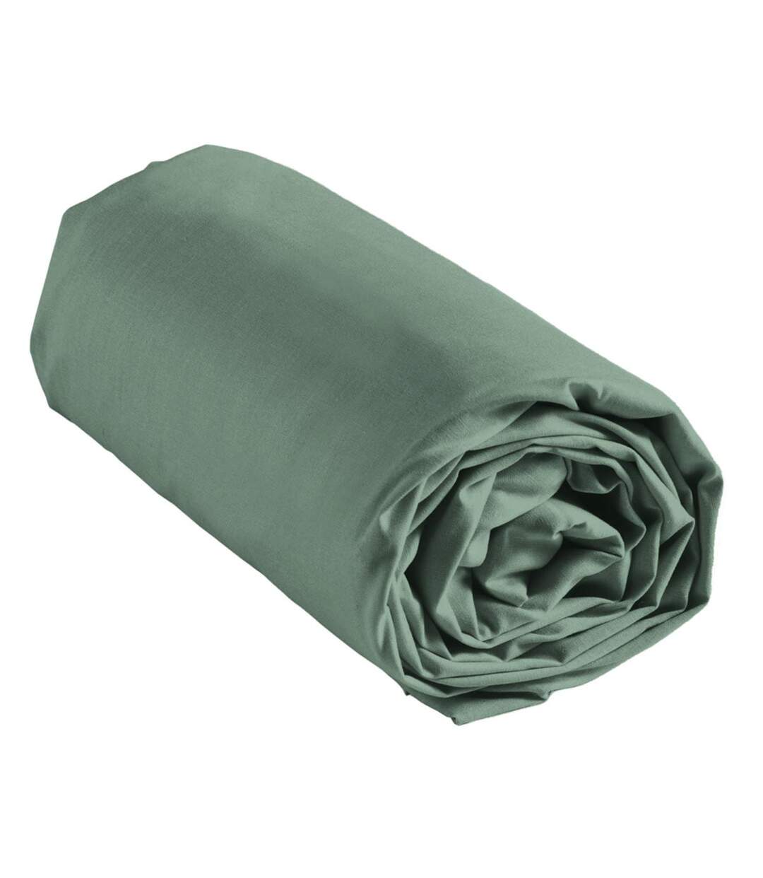 Drap Housse Uni Linella 160x200cm Sauge-5