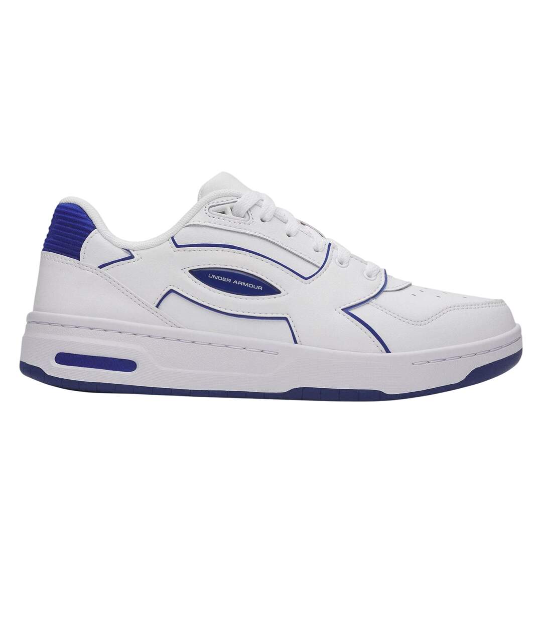 Mens Low Cut Trainers White Royal Blue Under Armour-1