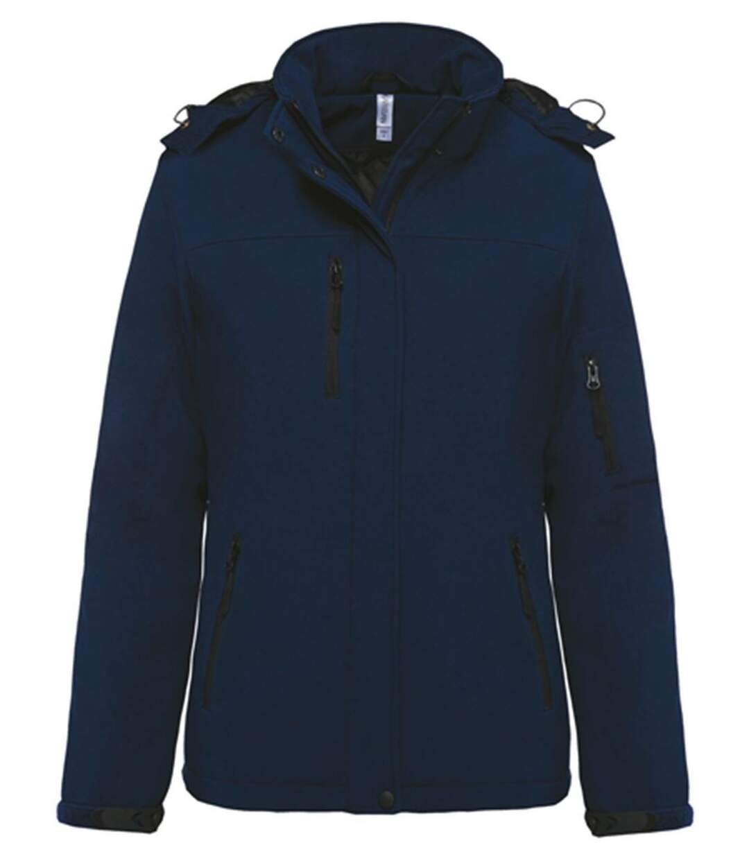 Parka softshell matelassée à capuche - K651 - femme - bleu marine